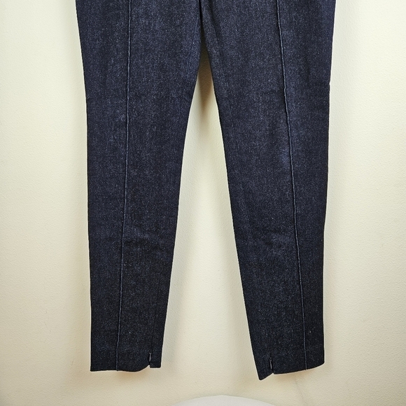 Theory High-Rise Nep Denim dark Wash Skinny Leggings Size 12 - Picture 7 of 10